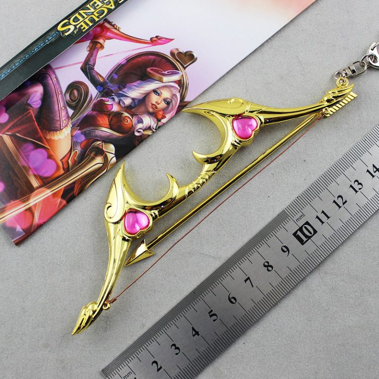 Ashe The Frost Archer Heartseeker Bow and Arrow Keychain Riven Store
