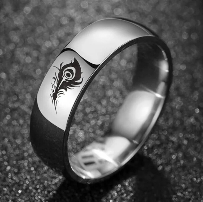 Rakan The Charmer & Xayah The Rebel Feather Symbols Rings - Image 4